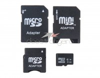 Cartão de memória Micro SD 8 Gb com 3 adaptadores